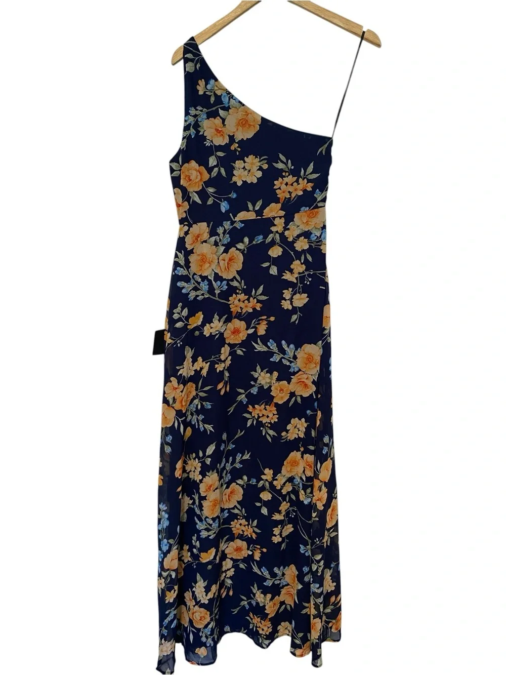 NEW LULUS ONE SHOULDER FLORAL MAXI DRESS SZ SMALL - Picture 4 of 7